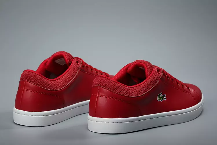 lacoste europa sneaker big red leather